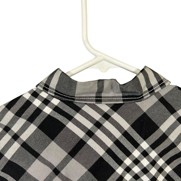 Ecko. Unltd. Men's Size Small Black White Plaid Long Sleeve Button Up EUC - Picture 6 of 11